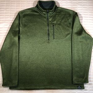 Pacific Trail Long Sleeve Half Zip Fleece Lined Pullover Size XL Green/Black